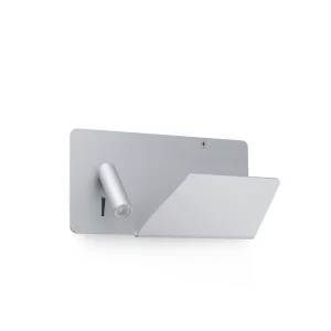 Sienas lampa SUAU USB Grey right