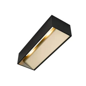 Sienas lampa LOGS BLACK