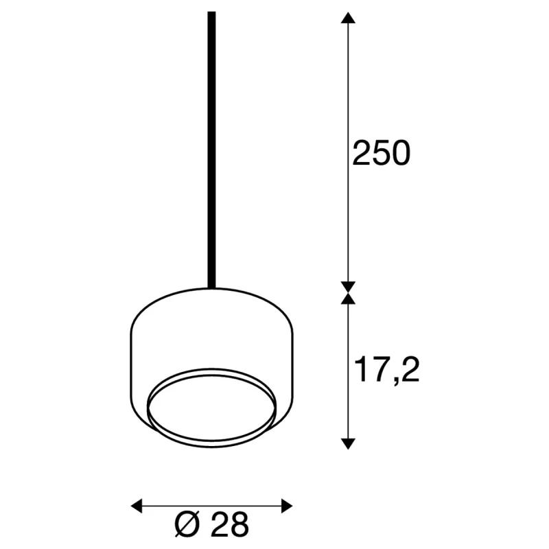 Piekaramā lampa - PANTILO Ø 28 Copper