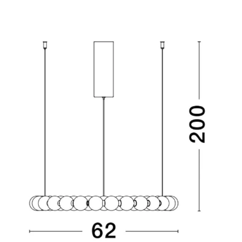 Piekaramā lampa 9695230 PERLA