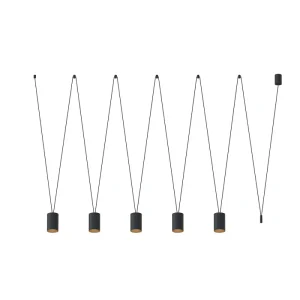 Piekaramā lampa 7817 MORE TONE V BLACK/GOLD