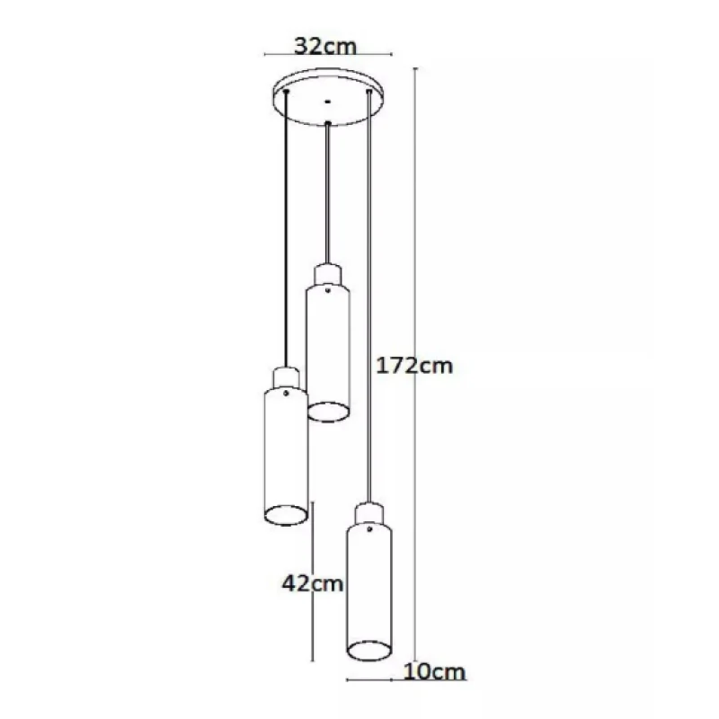 Piekaramā lampa ORLANDO Smoke Grey
