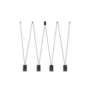 Piekaramā lampa 7814 MORE TONE IV BLACK/GOLD