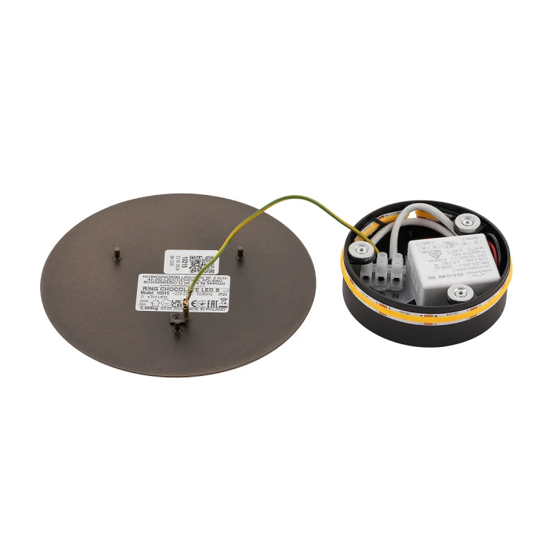 Sienas lampa 10315 RING LED CHOCOLATE S