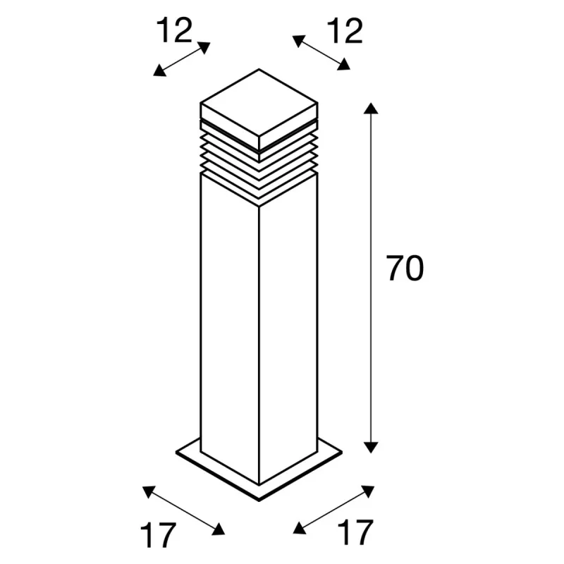 Dārza lampa ARROCK GRANITE 40 cm