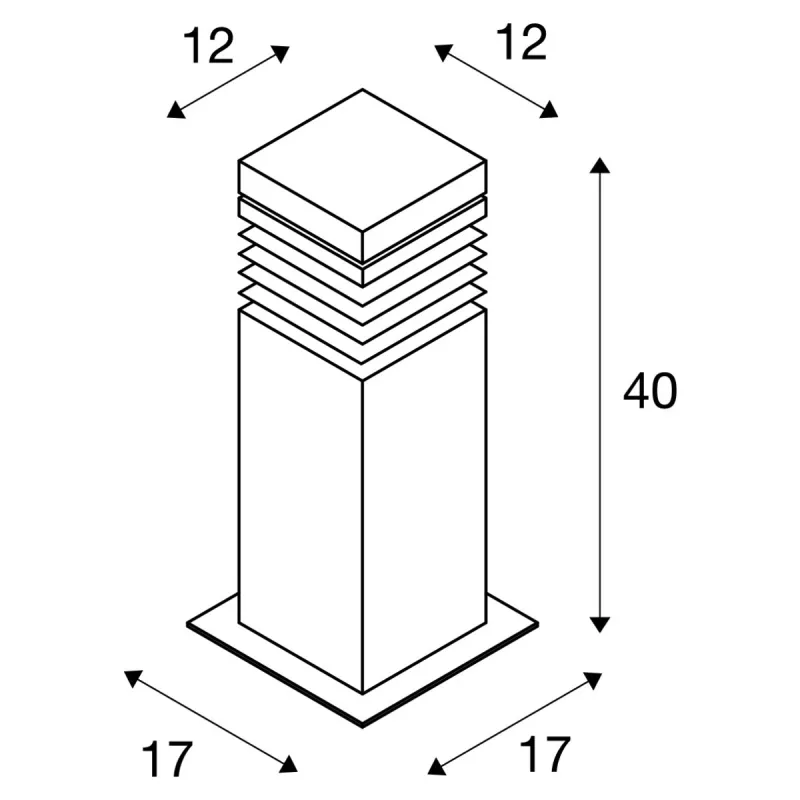 Dārza lampa ARROCK GRANITE 40 cm