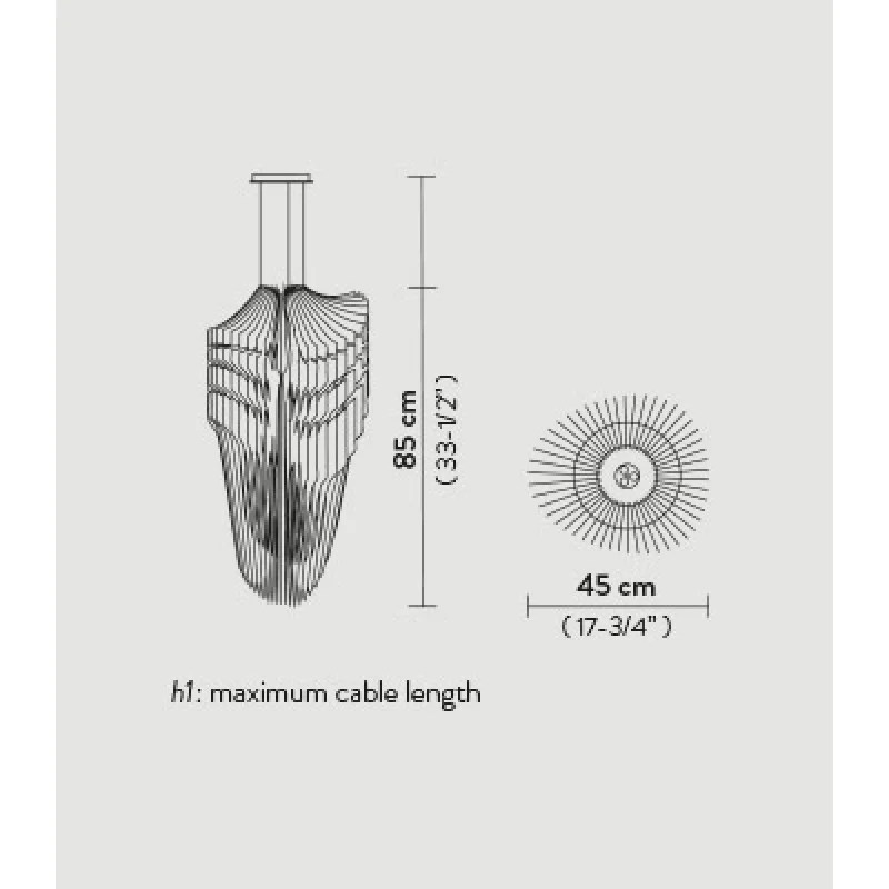 Piekaramā lampa AVIA Ø 45 cm