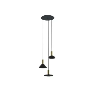 Piekaramā lampa 8030 HERMANOS III BLACK/SOLID BRASS