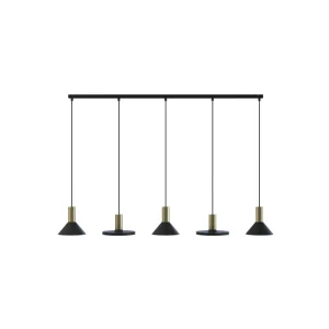 Piekaramā lampa 8032 HERMANOS V BLACK/SOLID BRASS