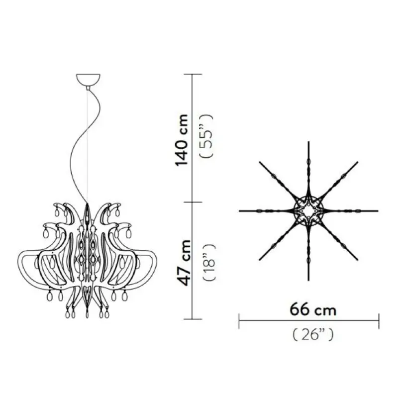 Piekaramā lampa LILLIBET - BLACK