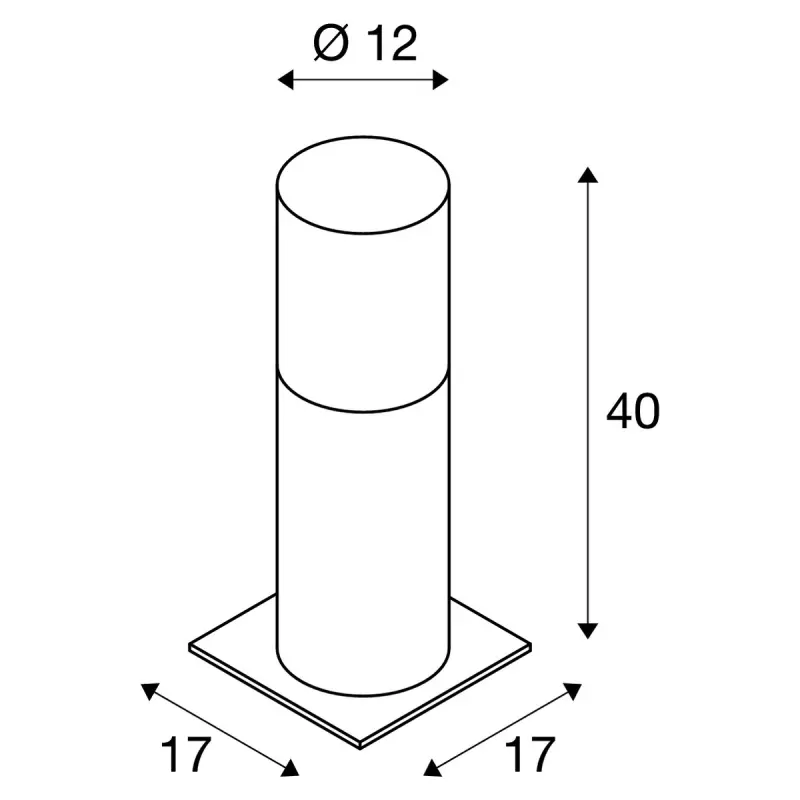 Dārza lampa LISENNE POLE 70 cm