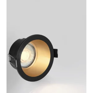 9011360 Sandy Black & Gold Aluminium LED GU10 1*10W 230Volt IP20 Bulb Excluded
